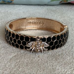 Bee & Honeycomb Bangle with Rhinestones